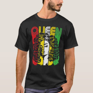 Afro-Königin Melanin Schwarze Frau Magie Schwarze T-Shirt