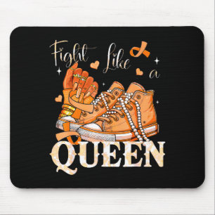 Afro-Königin Multiple-Sklerose-Überlebende Orange  Mousepad