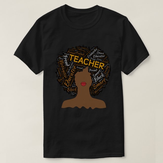 Afro, künstlerischer Lehrer für Frauen in Afrika R T-Shirt (Design vorne)