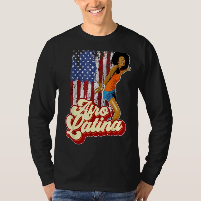 Afro Latina America Flag nach dem lateinamerikanis T-Shirt (Vorderseite)