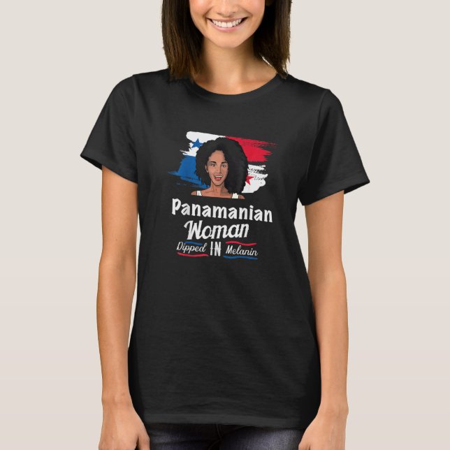 afro latina panama  women dipped in melanin Black T-Shirt (Vorderseite)