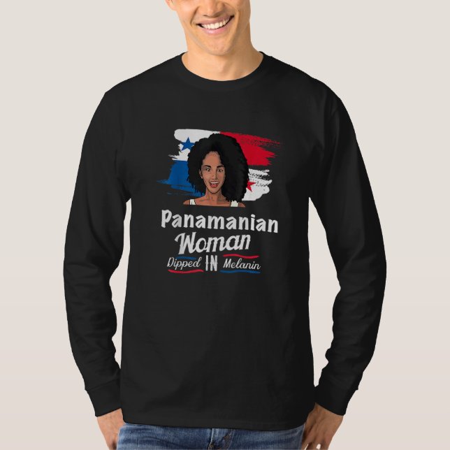 afro latina panama  women dipped in melanin Black T-Shirt (Vorderseite)