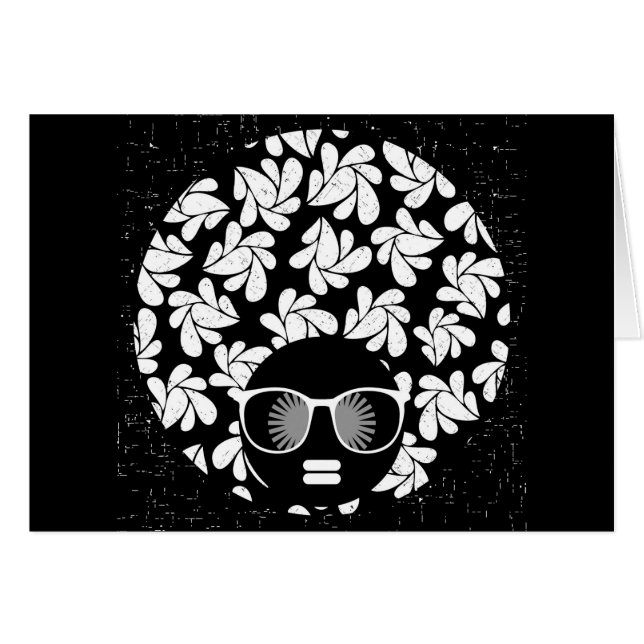 Afro Liebe Black & White (Vorderseite (Horizontal))