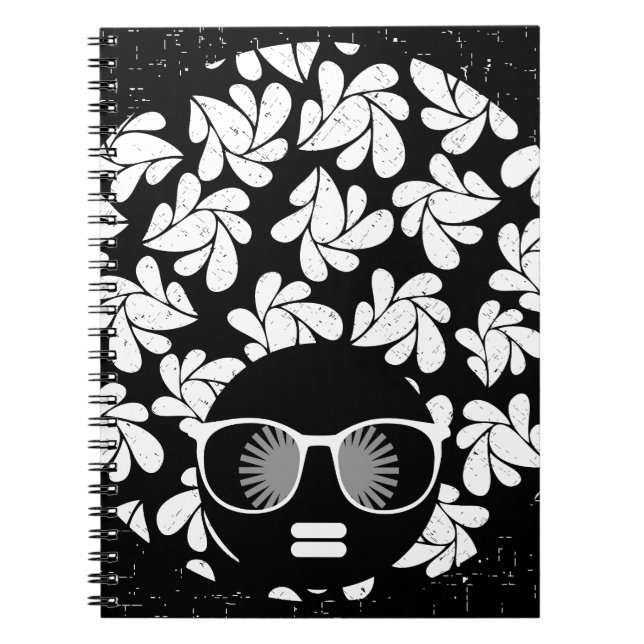 Afro Liebe Black & White Notizblock (Vorderseite)