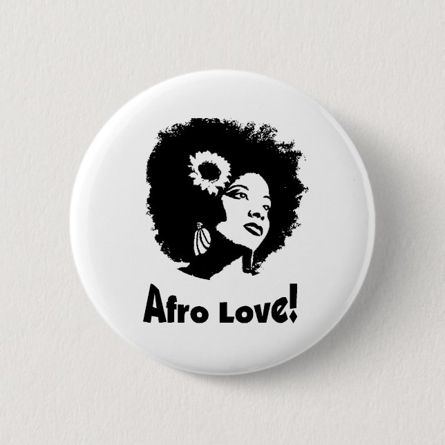 Afro-Liebe Button (Vorderseite)