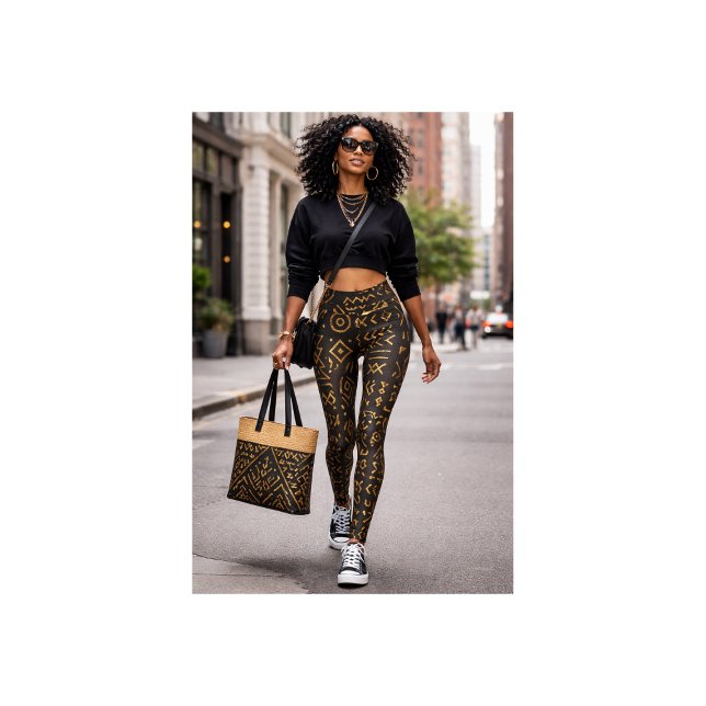 Afro-Luxe Gold Tribal Leggings (Von Creator hochgeladen)