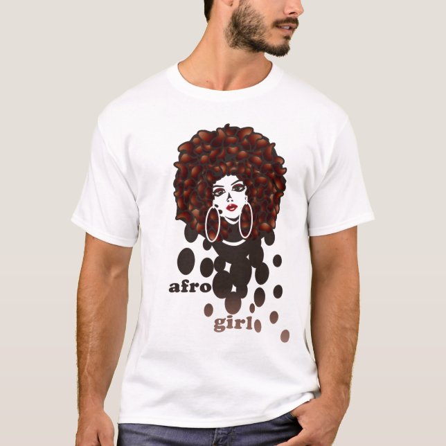 Afro-Mädchen T-Shirt (Vorderseite)