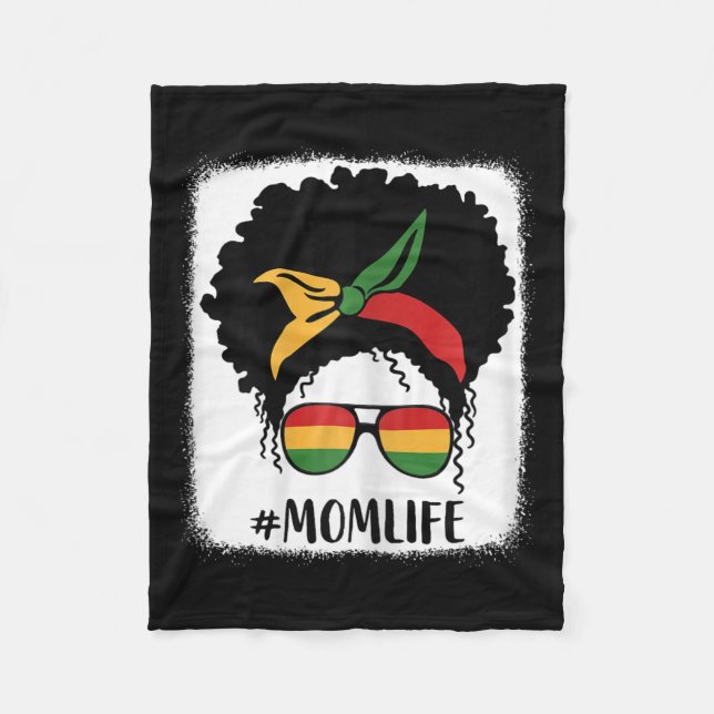 Afro Mama Life Black Mama Mütter D Fleecedecke (Vorderseite)