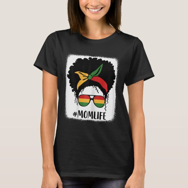 Afro Mama Life Black Mama Mütter D T-Shirt (Vorderseite)