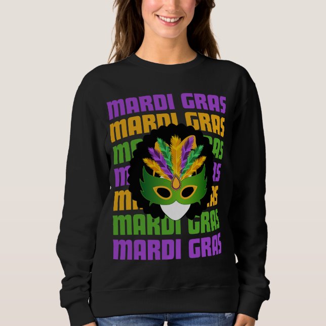 Afro MARDI GRAS Sweatshirt (Vorderseite)