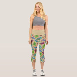 Afro-Mexikanische Kultur Primitive Stammesmuster 1 Capri Leggings