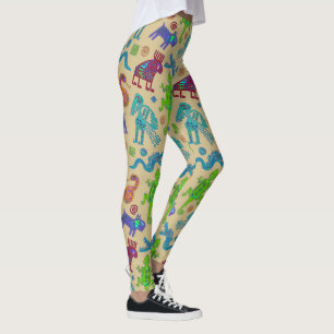 Afro-Mexikanische Kultur Primitive Stammesmuster 1 Leggings
