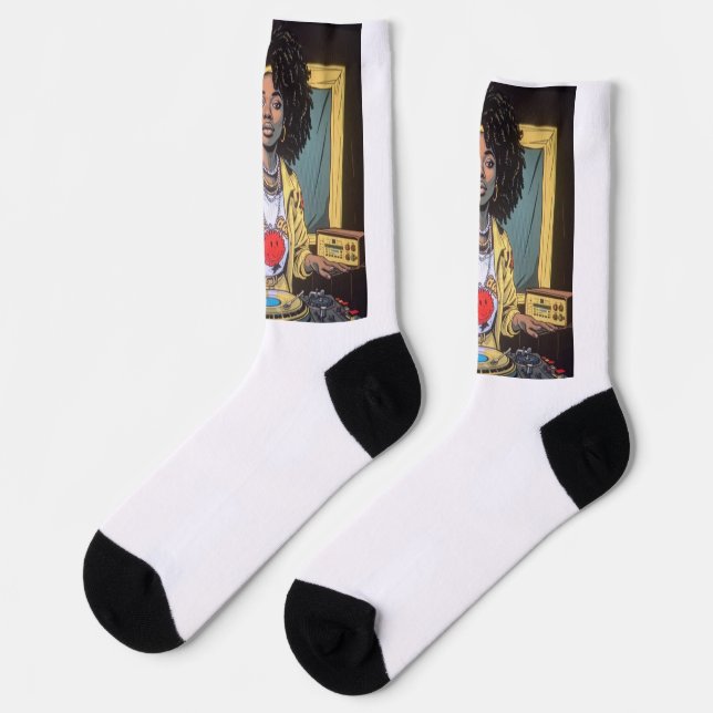 Afro-Mix-Socke Socken (Linkes Detail)