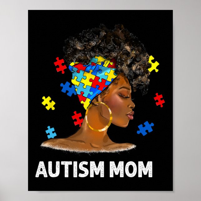 Afro Mother Autism Awaren Poster (Vorne)