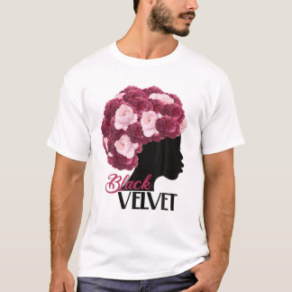 Afro Natural Black Hair Melanin Black Velvet Queen T-Shirt