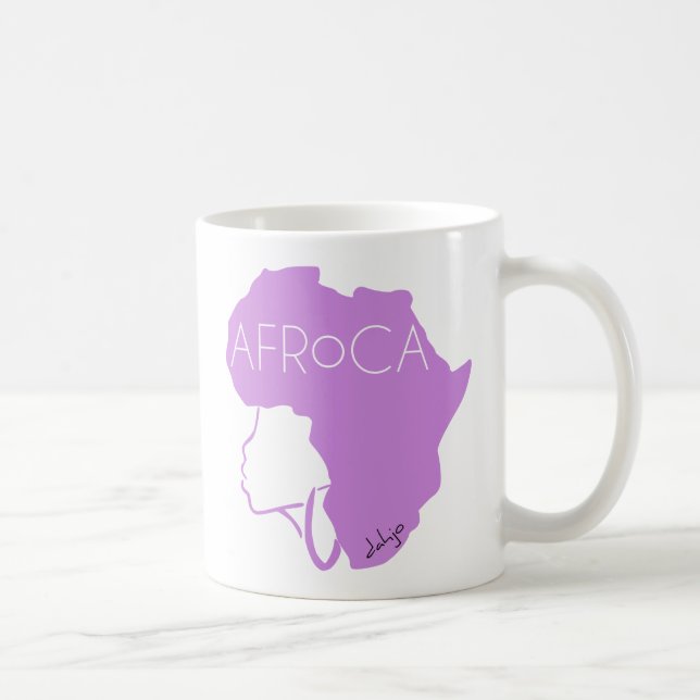 Afro Natural Black Hair Tasse (Rechts)