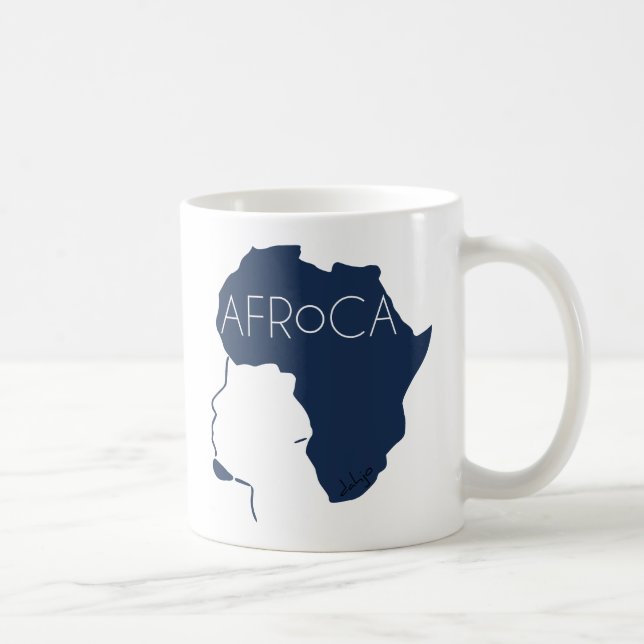 Afro Natural Black Hair Tasse (Rechts)