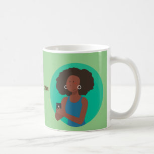 Afro Natural Hair Curls Kaffeetasse