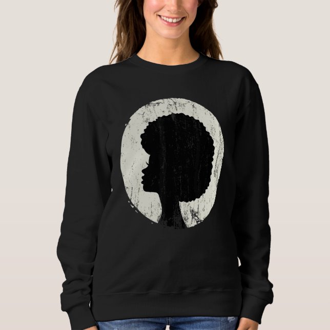 Afro Natural Hair Prix Art Black Women Stolz Sweatshirt (Vorderseite)