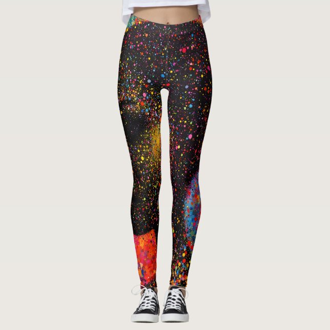 Afro Nebula Flüstern – Feier der schwarzen Geschic Leggings (Vorderseite)