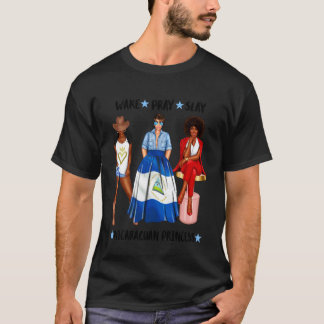 afro-nicaraguanische Prinzessin Patriotische schwa T-Shirt