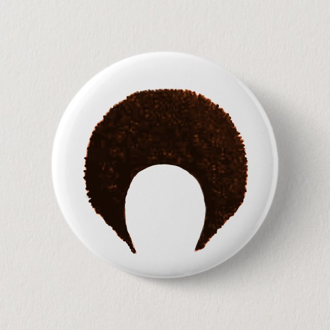 Afro orange jGibney die MUSEUM Zazzle Geschenke Button (Vorderseite)