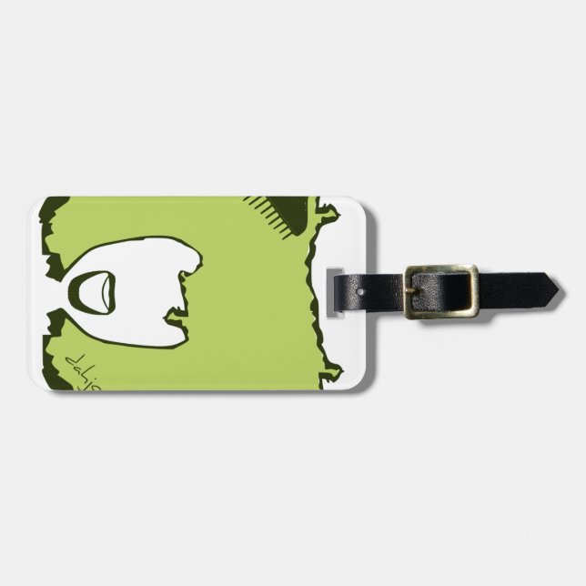 Afro Pick Gepäckanhänger (Vorderseite horizontal)