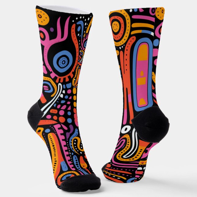 Afro-Pop' – Buntes Lebensgefühl Socken (Gewinkelt)