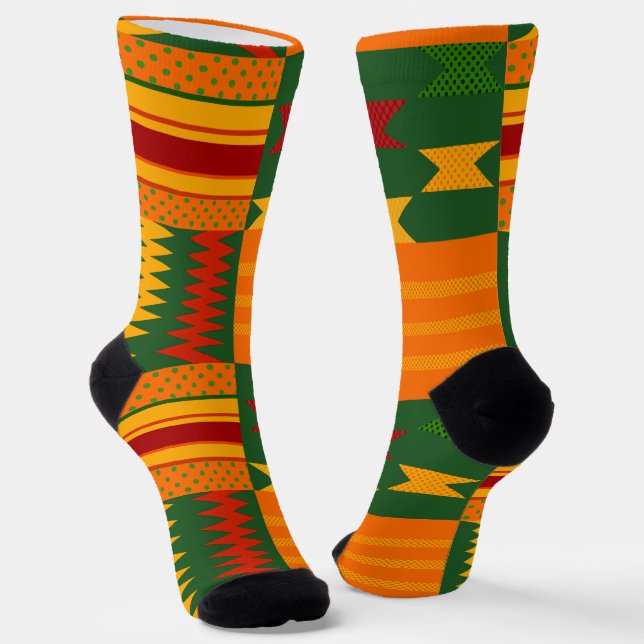 Afro Pop Colourful Kente Socks Socken (Gewinkelt)