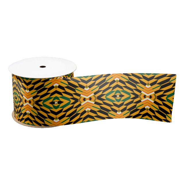 Afro Pop Kente Design Satinband (Spule)
