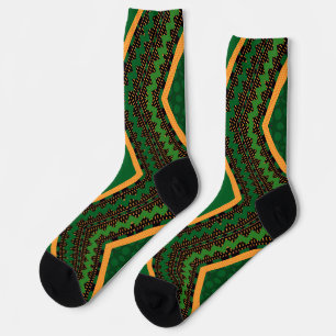 Afro Pop Kente Green Socken