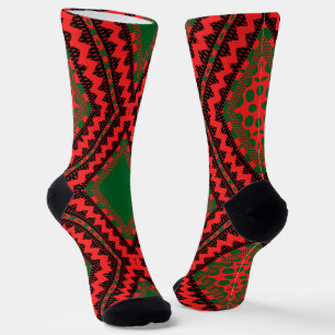 Afro Pop Kente Red Socks Socken
