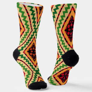 Afro Pop Kente Yellow Socken