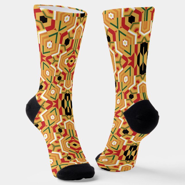 Afro Pop Modern Kente Socken (Gewinkelt)
