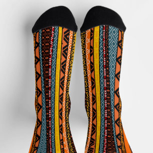 Afro Pop Moderne Mudcloth-Streifen Socken