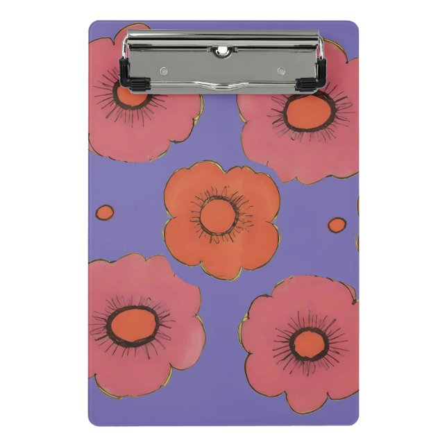 Afro Poppies Mini-Zwischenablage Mini Klemmbrett (Vorderseite)