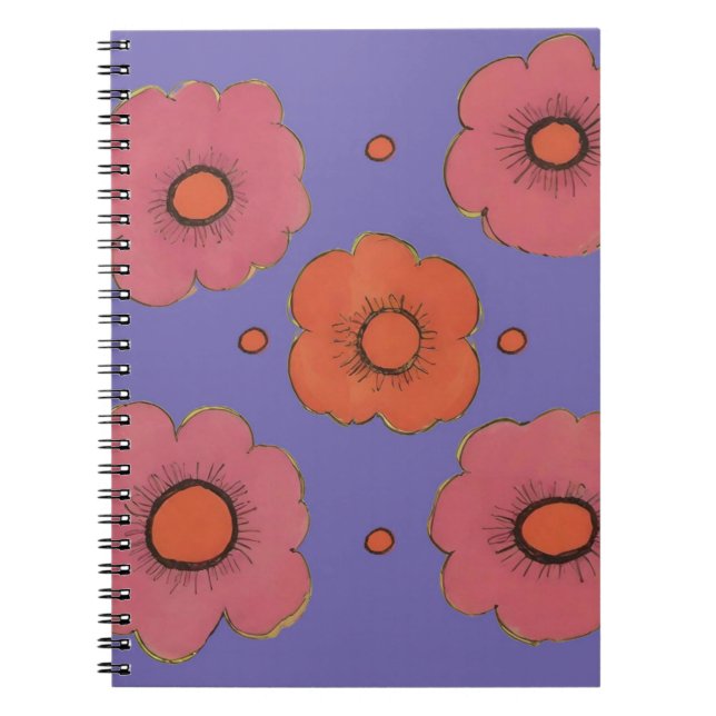 Afro Poppies Spiral Foto Notebook Notizblock (Vorderseite)
