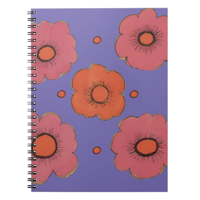 Afro Poppies Spiral Foto Notebook Notizblock (Vorderseite)