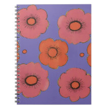 Afro Poppies Spiral Foto Notebook