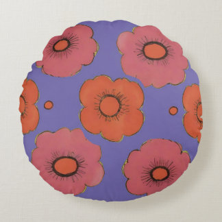 Afro Poppies Throw Kissen
