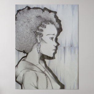 Afro Portrait Poster