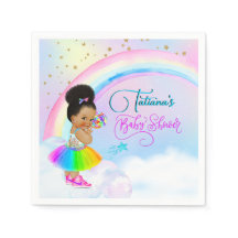 Afro Puff Baby Girl Pastel Rainbow Baby Dusche