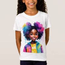 Afro Puffs Black Girl Rainbow Hair