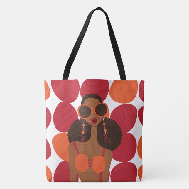 Afro Puffs Shoulder Tasche (Vorderseite)