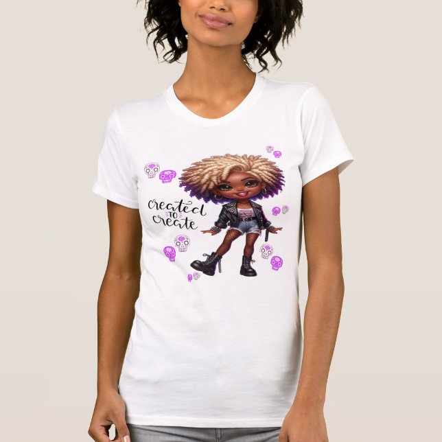 Afro Punk, erstellt, um Ladys T - Shirt zu schaffe (Vorderseite)