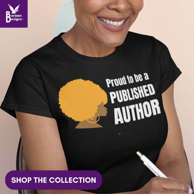 Afro Queen STOLD BLACK AUTHOR Fragte mir über mein T-Shirt (Buy this afro queen Proud to be a Published Author t-shirt to celebrate National Black Authors Day.)