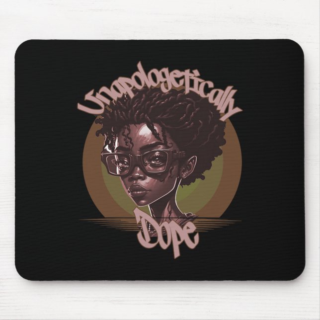 Afro Queen unapologetisch Dope Black History Mon Mousepad (Vorne)