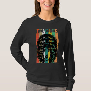 Afro Retro Black History Monat Schwarze Frau unter T-Shirt