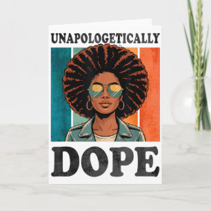 Afro-Retro-Kulturstatement Unverblümt Karte