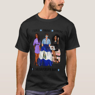 Afro-Salvadorean Tante mit El-Salvador-Afro-Tante T-Shirt